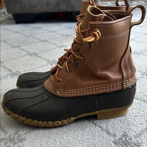 L.L. Bean Brown Unlined  Duck Boots